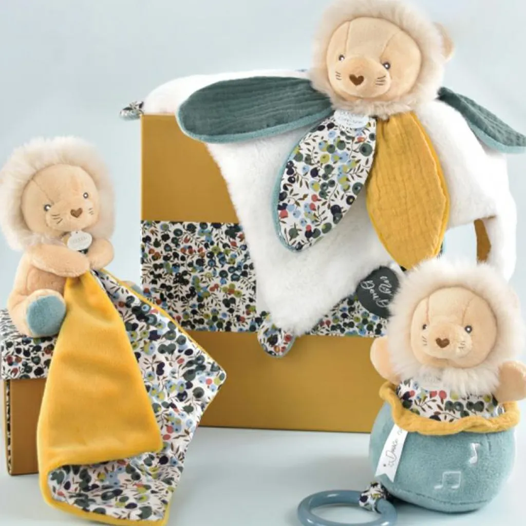 Doudou plat pétale Lion Boh'aime (27 cm) Doudou Plat