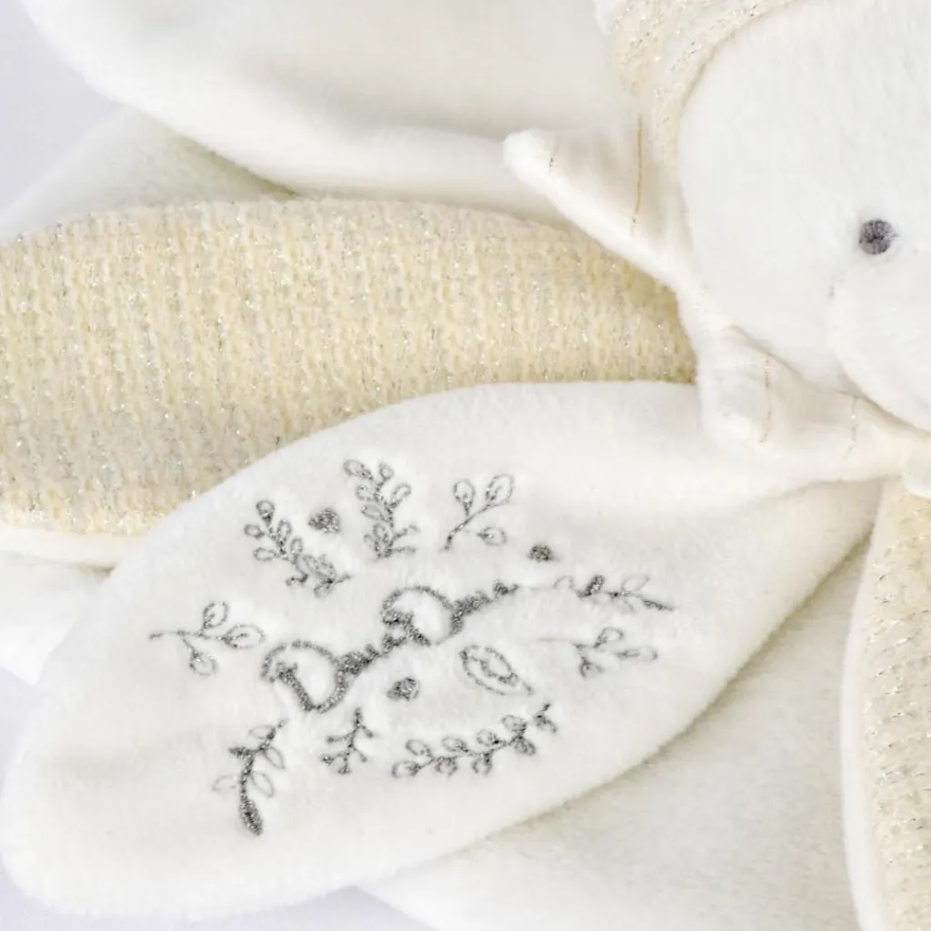 Hot Doudou plat pétales Ours Blanc (25 cm) Doudou Plat