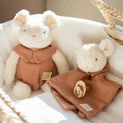 New Doudou Souris Poppy Cannelle Doudou Plat