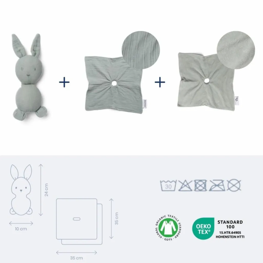 Sale Doudou You&Me Green Doudou Plat