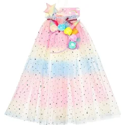 Outlet Ensemble cape sirène + diadème + baguette licorne (3-4 ans) Enfant Déguisement Enfant