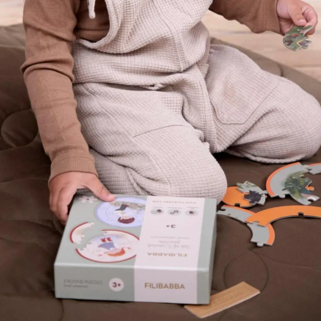 Hot Ensemble de 5 puzzles ronds Petits aventuriers Puzzle