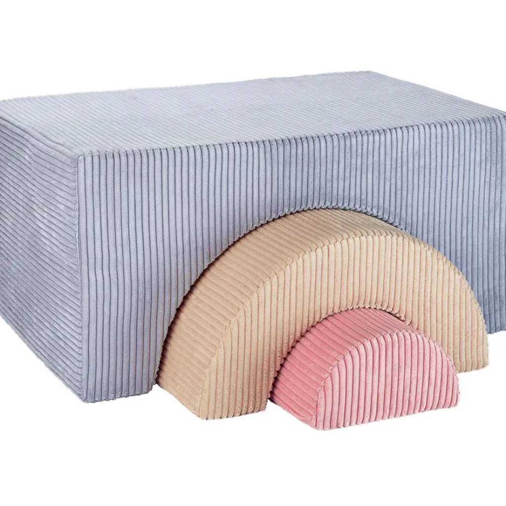 Online Ensemble de jeu arc-en-ciel Blueberry Blue velours côtelé Parcours De Motricité