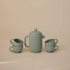 Discount Ensemble de jeu Thé en silicone Cambridge Blue (4 pièces) Dînette Et Aliments Factices