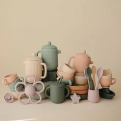 Sale Ensemble de jeu Thé en silicone Blush (4 pièces) Dînette Et Aliments Factices
