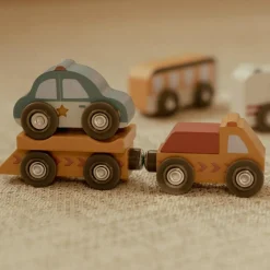 Hot Ensemble de véhicules en bois Petites Voitures, Véhicules Et Circuits