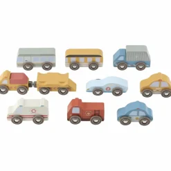 Hot Ensemble de véhicules en bois Petites Voitures, Véhicules Et Circuits