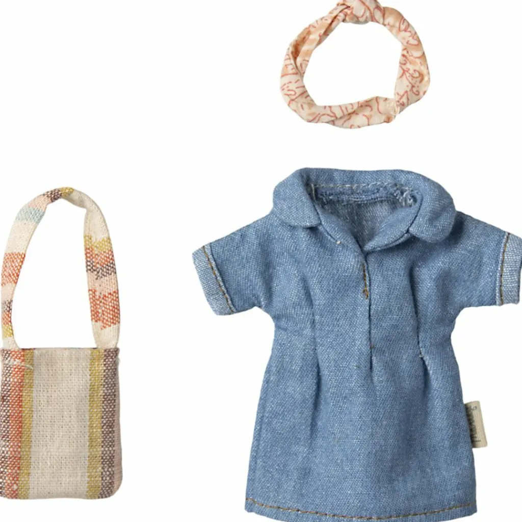 Hot Ensemble robe en denim et sac à main Maman Souris Figurines De Jeu