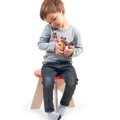Clearance Famille de figurines en bois Hummingbird Figurines De Jeu