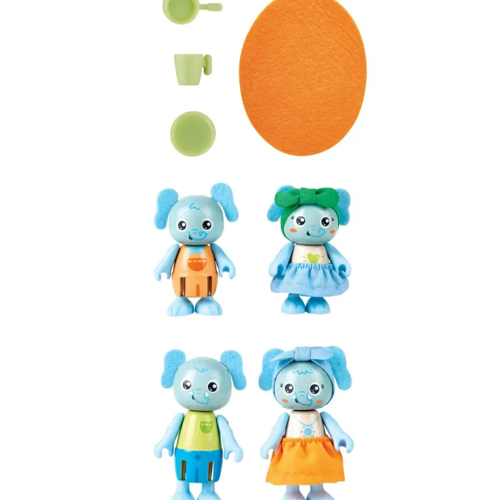 Hot Famille des Eléphants en matériaux renouvelables Figurines De Jeu