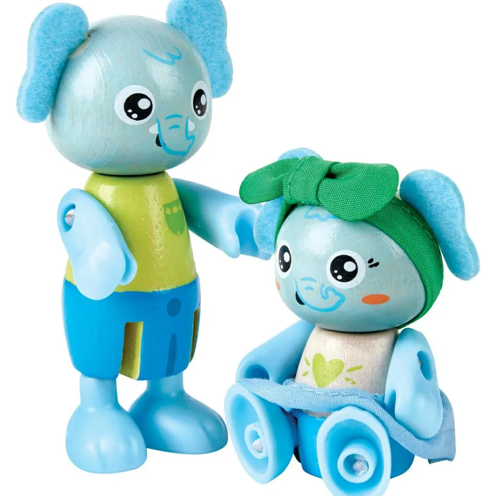 Hot Famille des Eléphants en matériaux renouvelables Figurines De Jeu