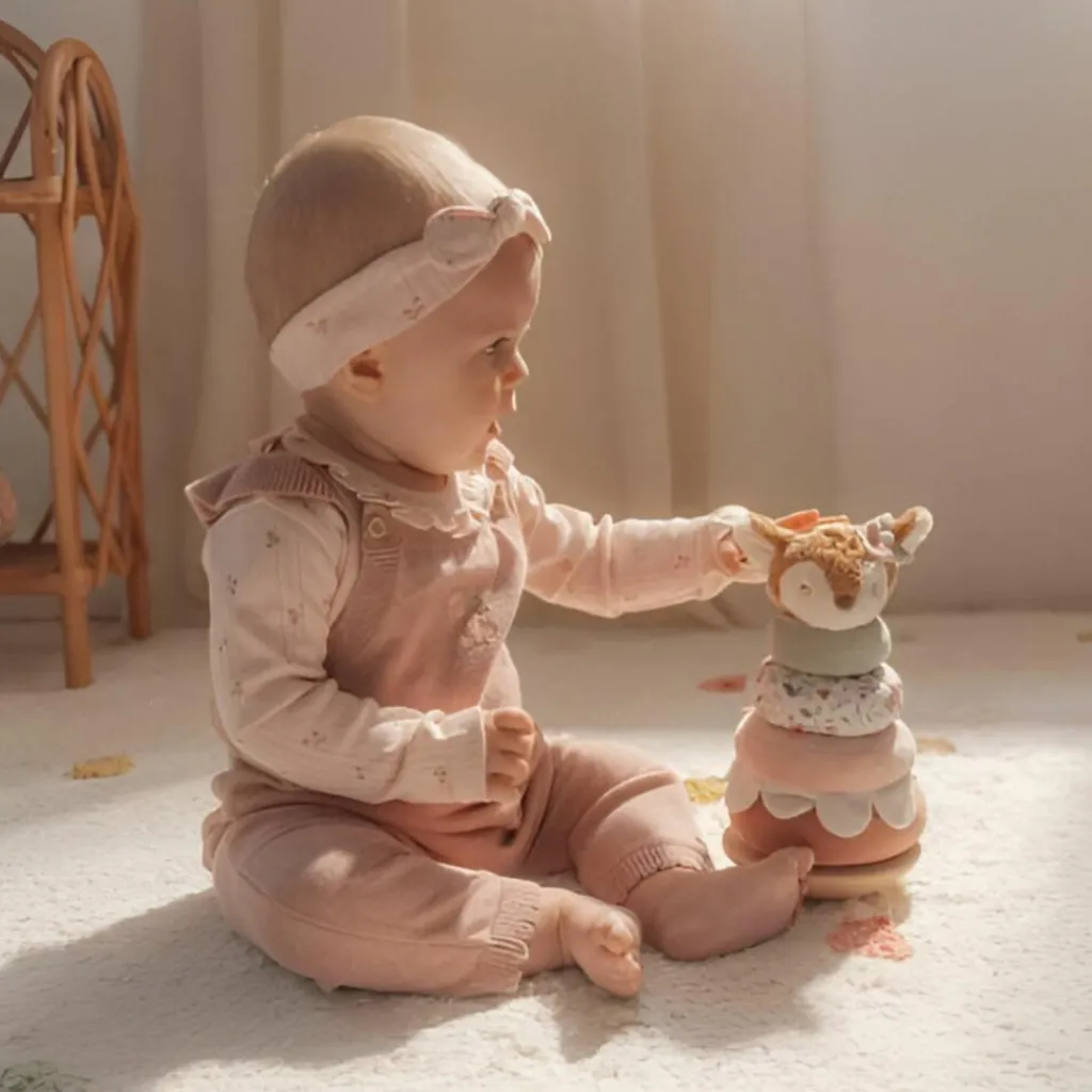 Outlet Faon à empiler doudou bois FSC Fairy Garden Jouet À Empiler