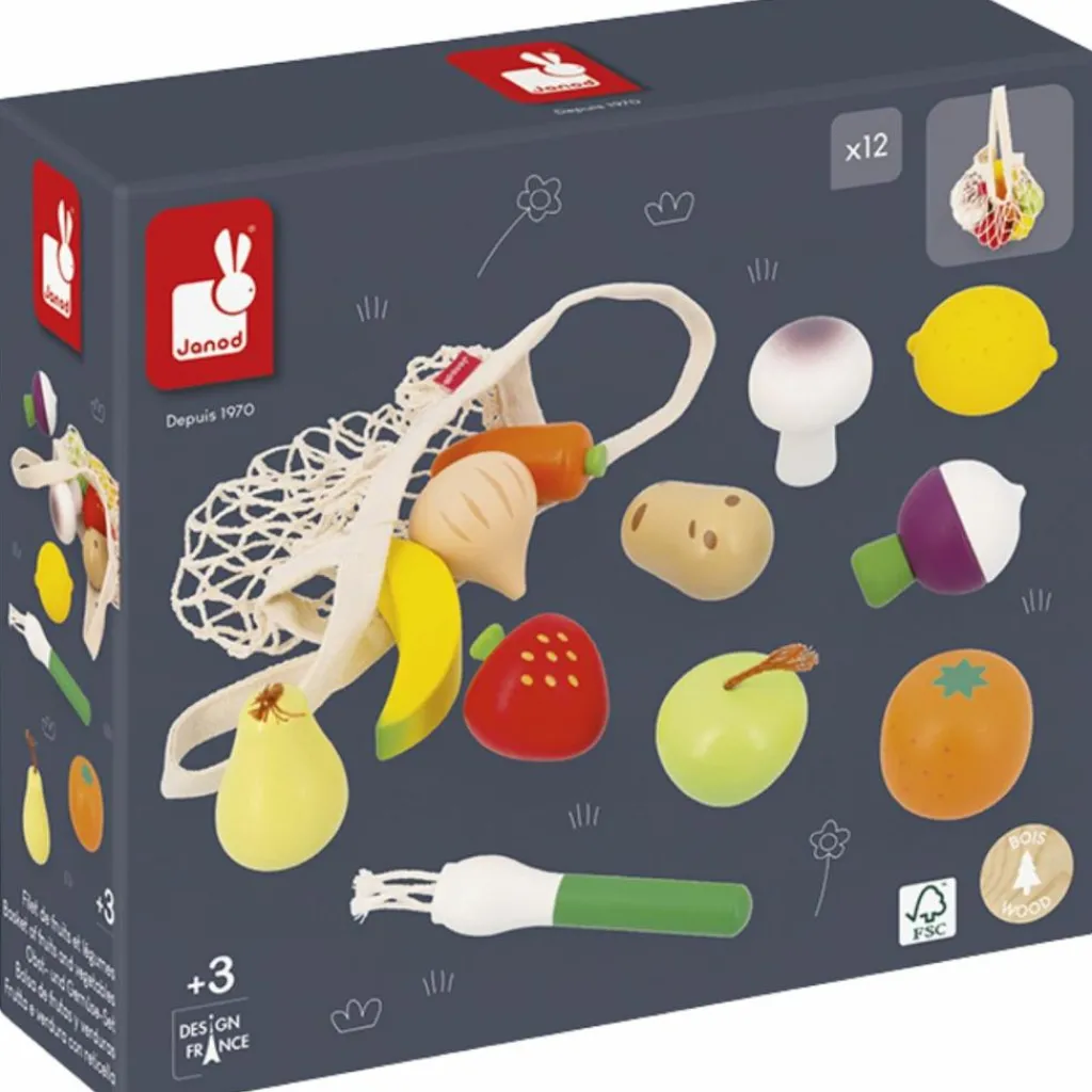 Hot Filet de fruits et légumes Mamie Soleil (12 pièces) Dînette Et Aliments Factices