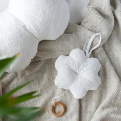 Hot Fleur musicale à suspendre Calm blanc Peluche Musicale