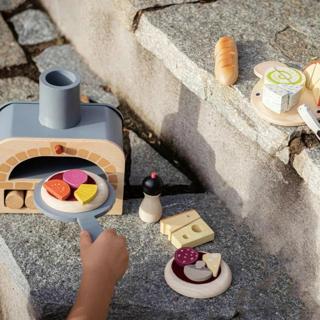 Sale Four à pizza en bois Dînette Et Aliments Factices