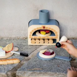 Sale Four à pizza en bois Dînette Et Aliments Factices