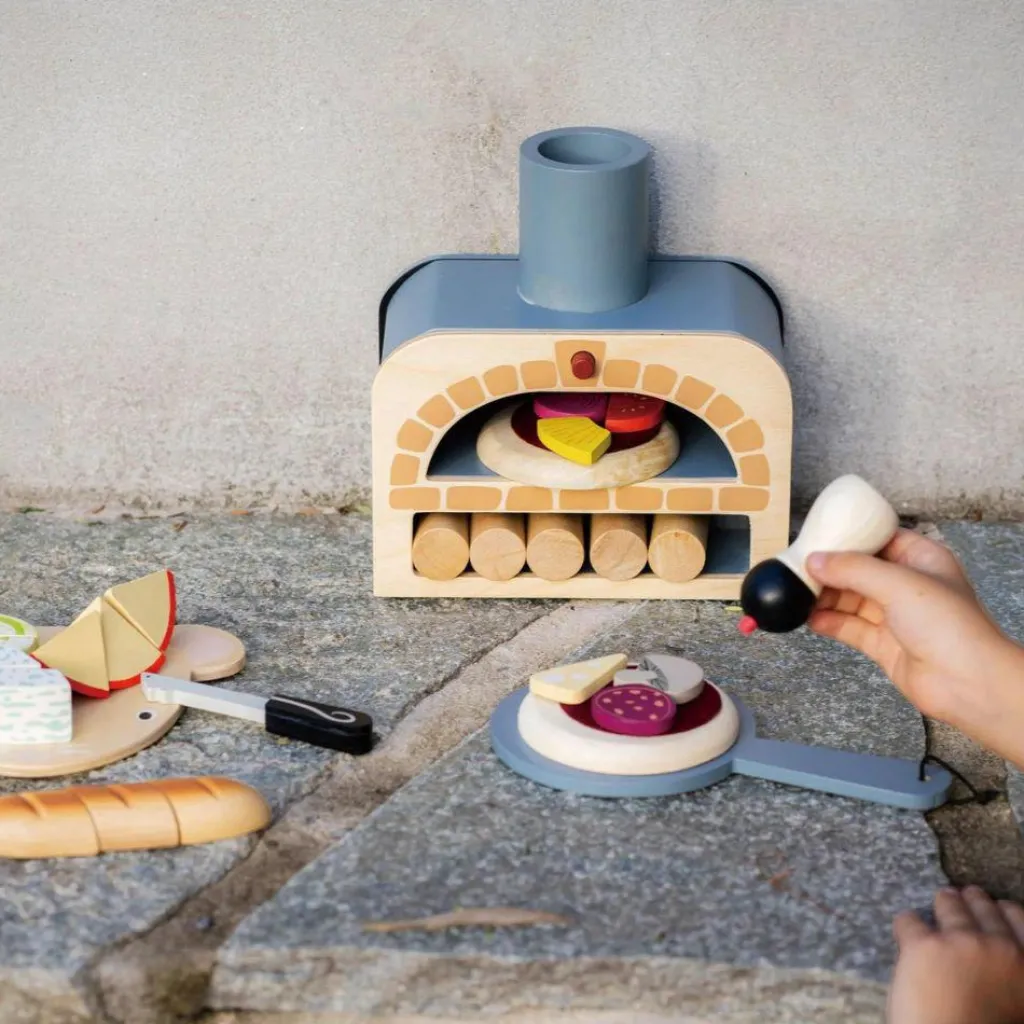 Sale Four à pizza en bois Dînette Et Aliments Factices