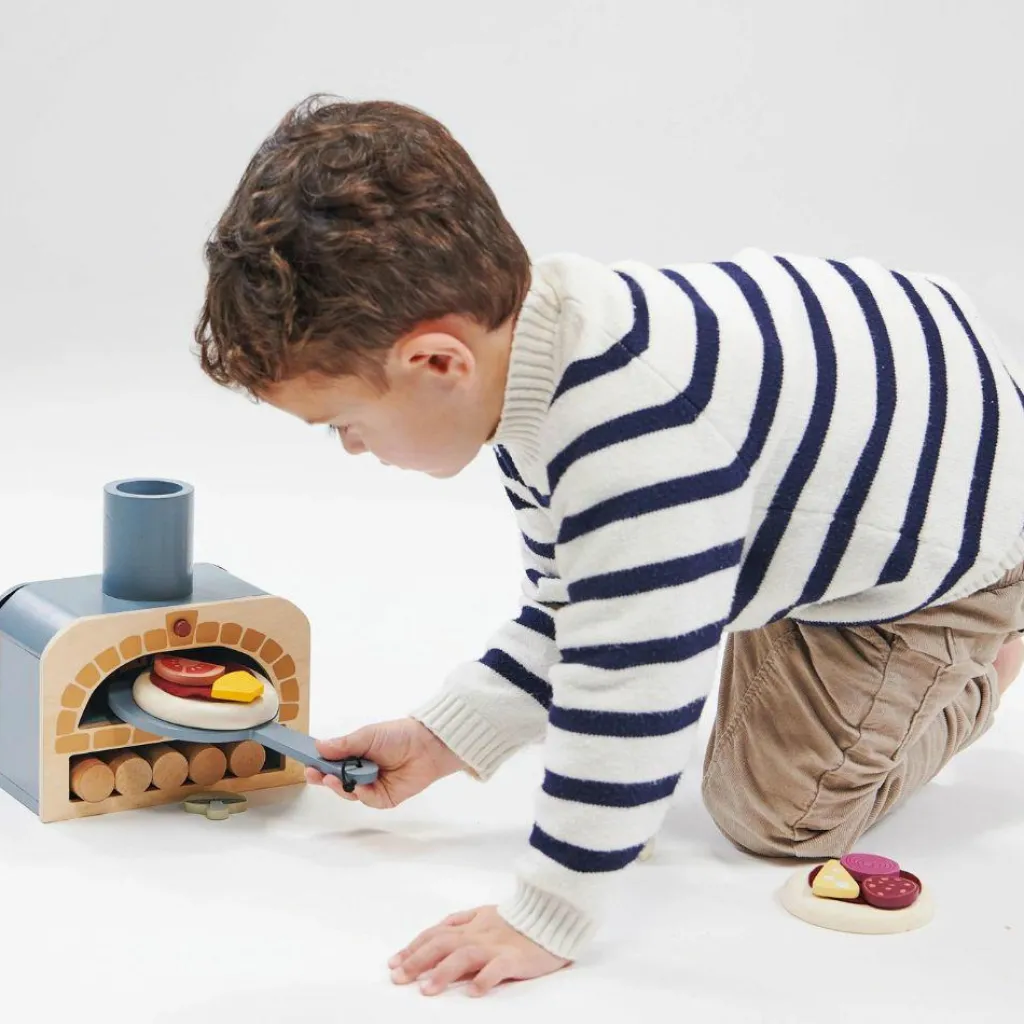 Sale Four à pizza en bois Dînette Et Aliments Factices