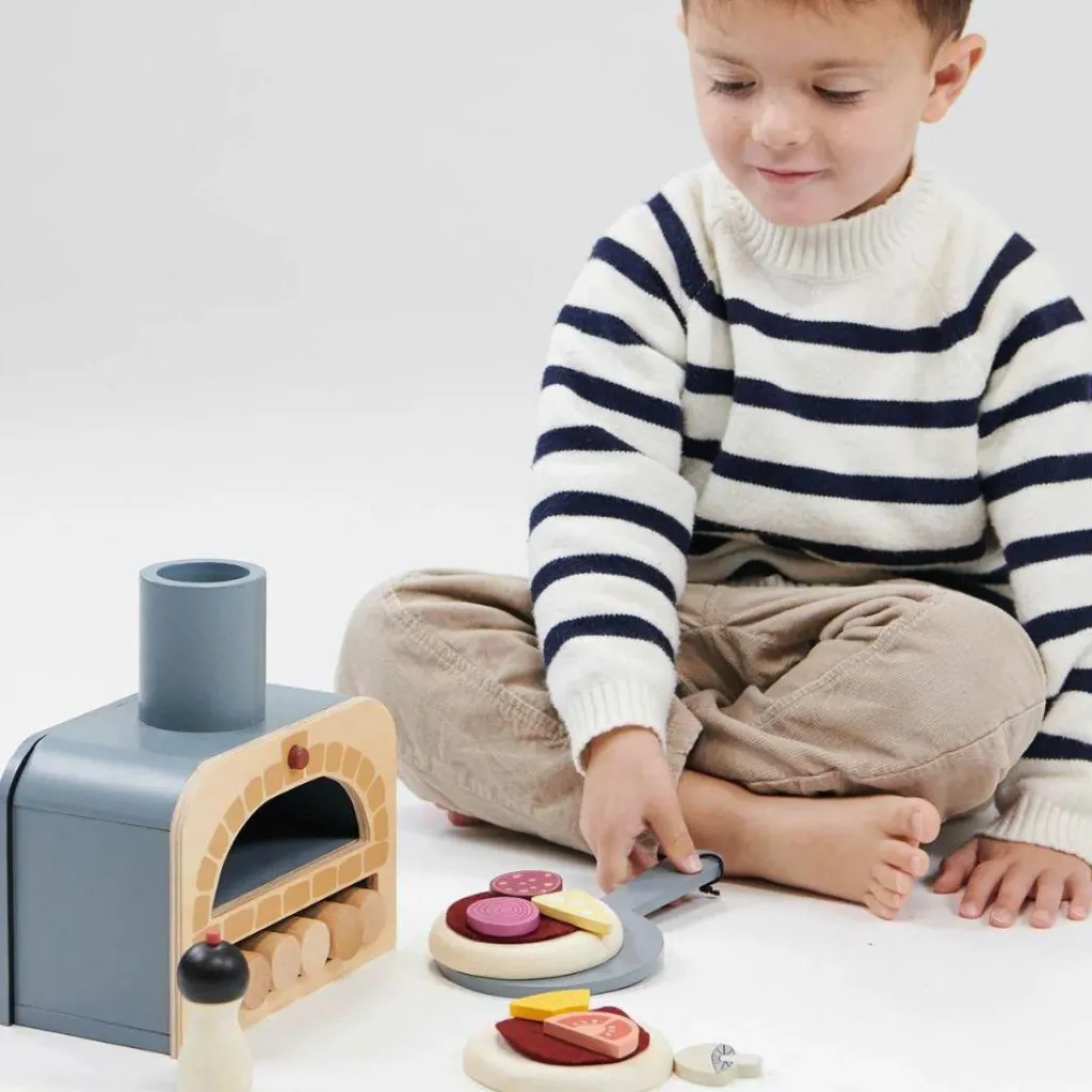 Sale Four à pizza en bois Dînette Et Aliments Factices