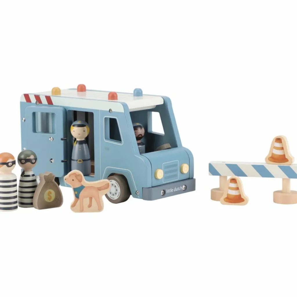 Clearance Fourgon de police en bois Petites Voitures, Véhicules Et Circuits