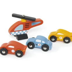 Sale Garage et station de service Blue Bird en bois Petites Voitures, Véhicules Et Circuits