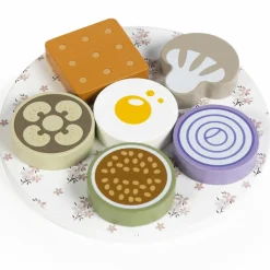 New Gaufrier en bois Botton Dînette Et Aliments Factices