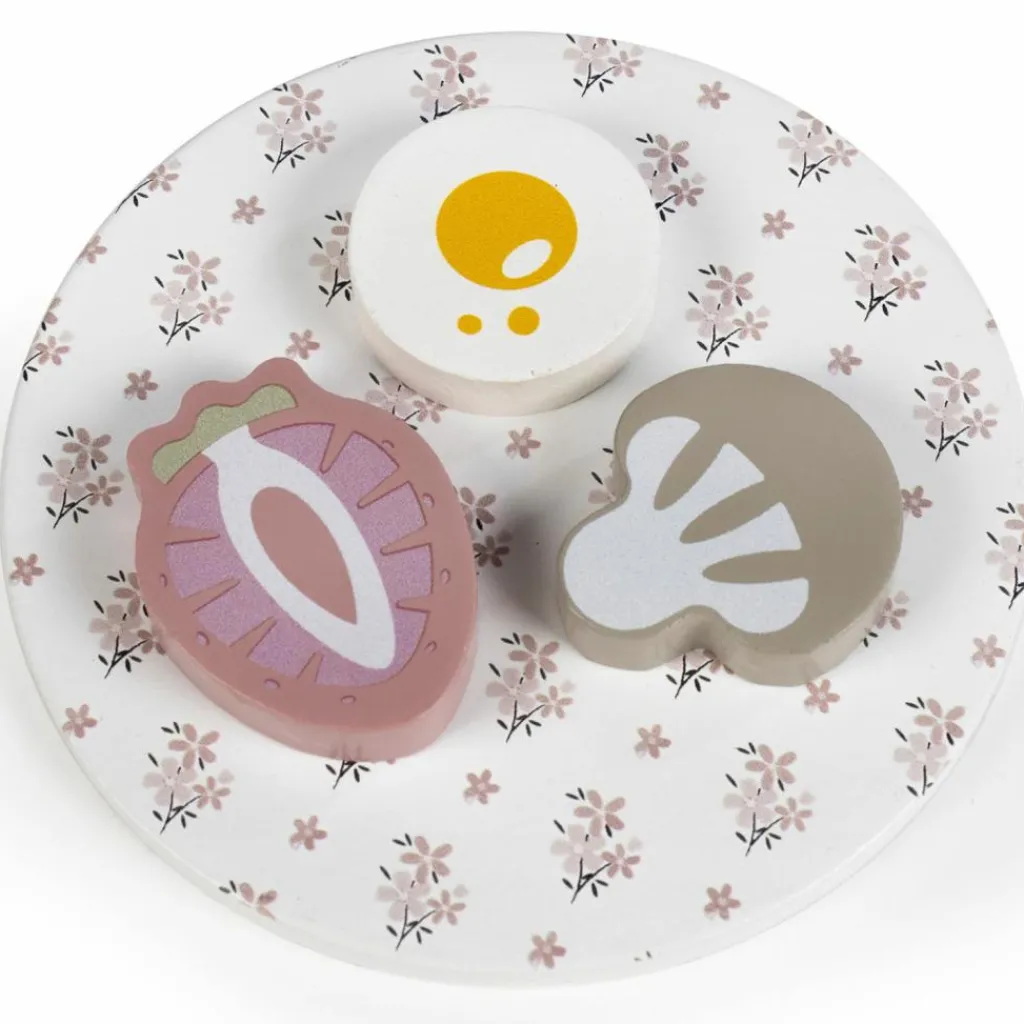 New Gaufrier en bois Botton Dînette Et Aliments Factices