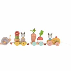 Discount Grand train d'activités à tirer Trois petits lapins Jouet À Tirer / Pousser