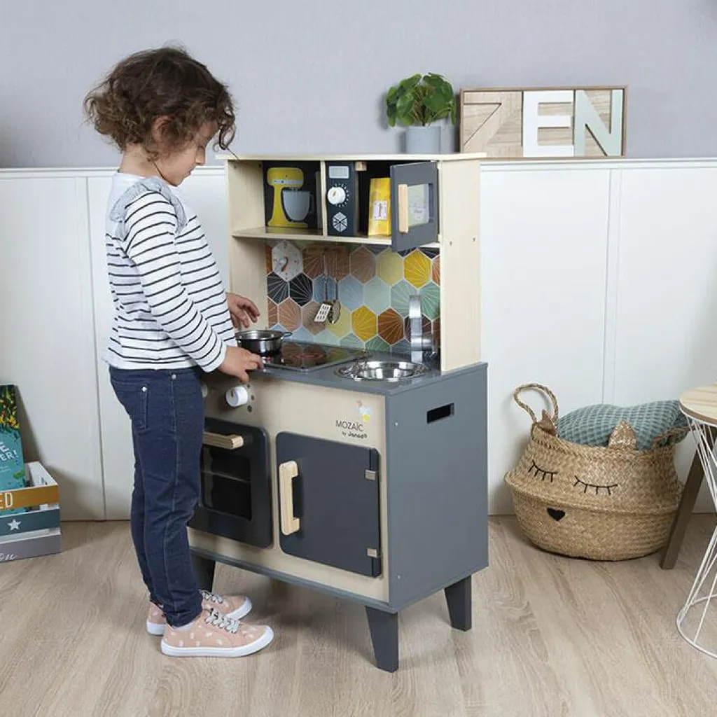 Grande cuisine Mozaïc en bois Enfant Cuisine Enfant