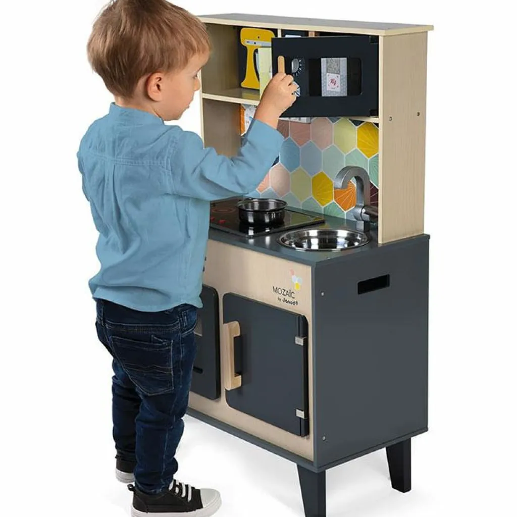 Grande cuisine Mozaïc en bois Enfant Cuisine Enfant