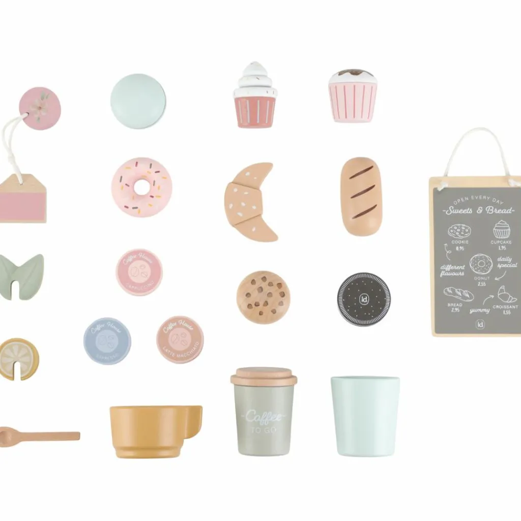 New Grande machine à café en bois FSC Dînette Et Aliments Factices