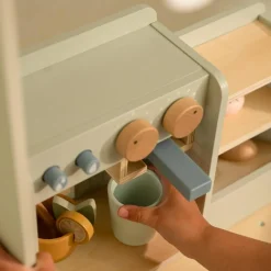 New Grande machine à café en bois FSC Dînette Et Aliments Factices