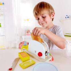 Outlet Grille pain en bois et accessoires (7 pièces) Dînette Et Aliments Factices