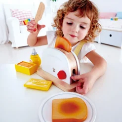 Outlet Grille pain en bois et accessoires (7 pièces) Dînette Et Aliments Factices