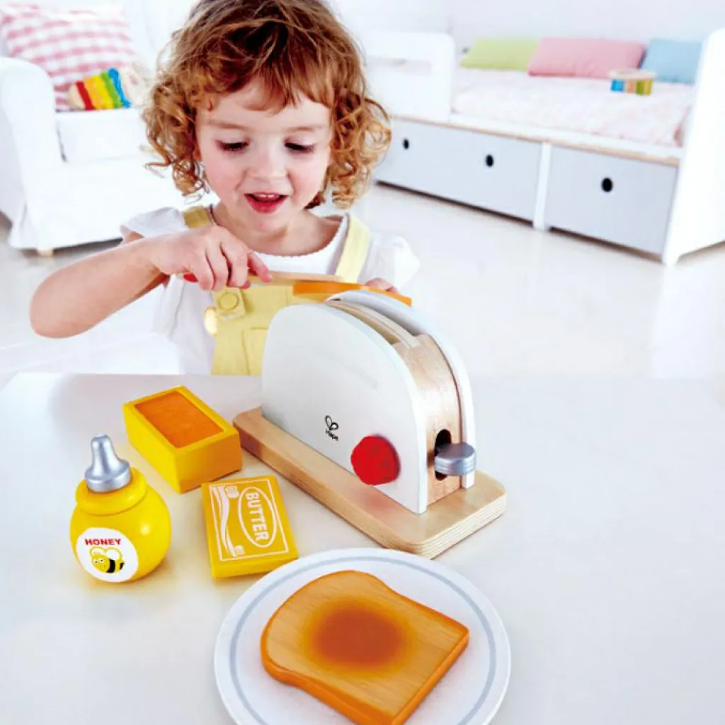 Outlet Grille pain en bois et accessoires (7 pièces) Dînette Et Aliments Factices