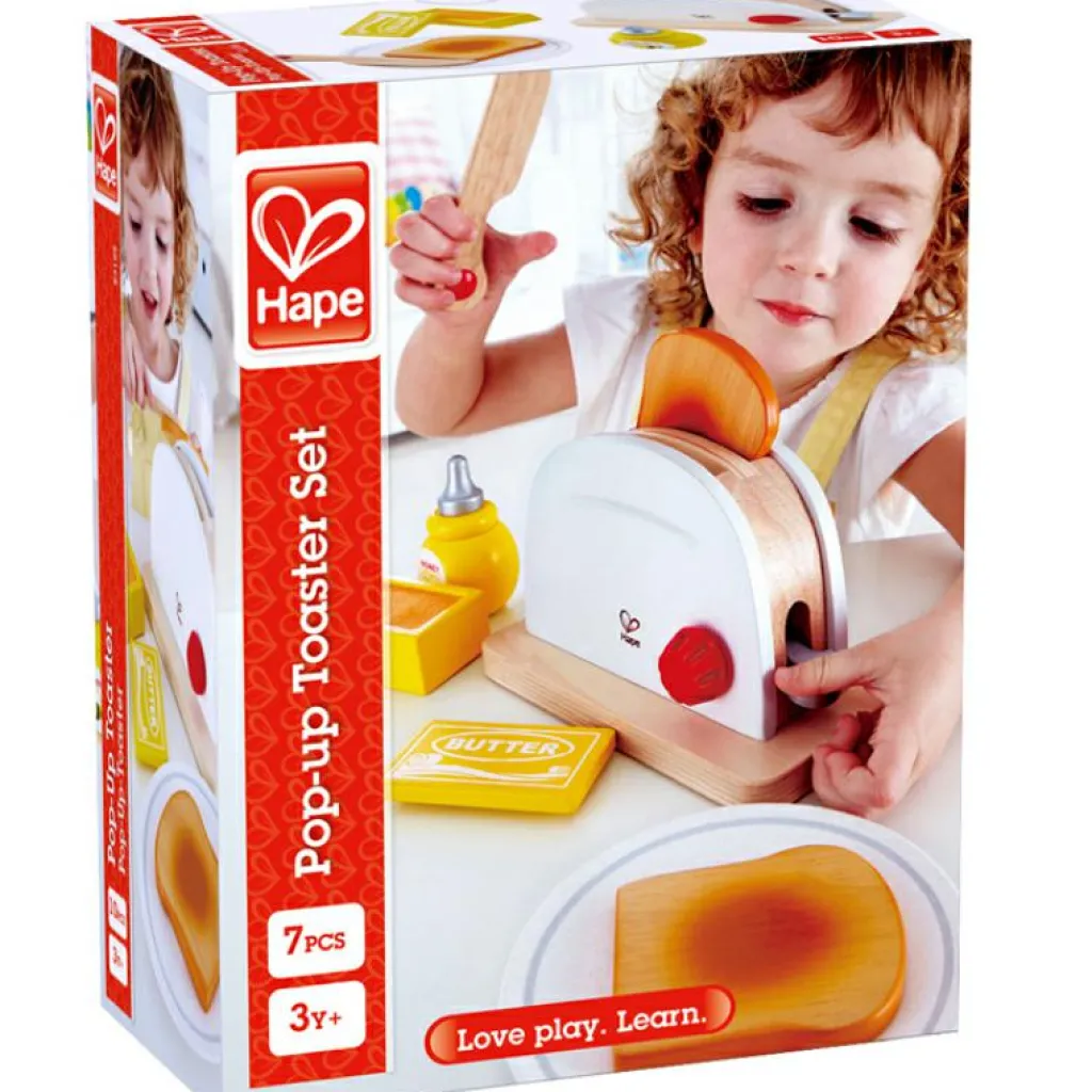 Outlet Grille pain en bois et accessoires (7 pièces) Dînette Et Aliments Factices