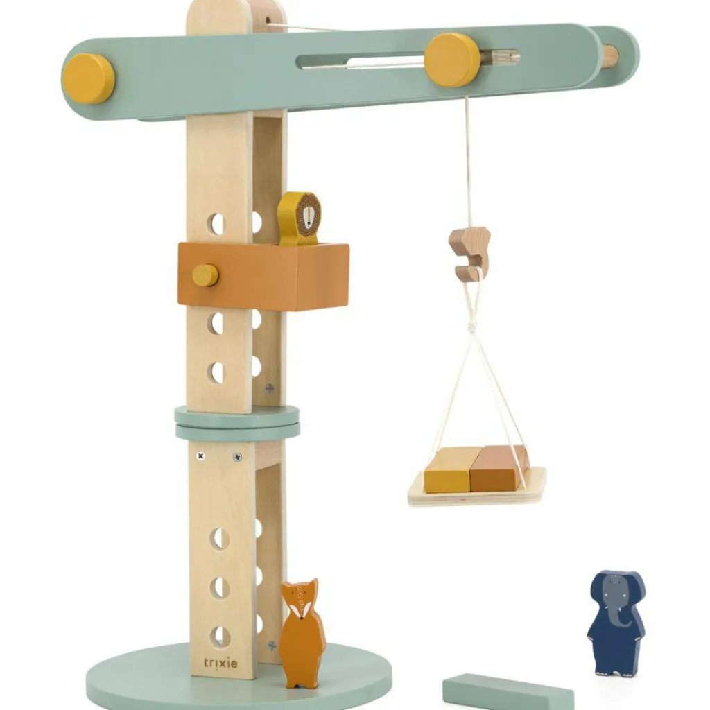 Outlet Grue de construction en bois All animals Petites Voitures, Véhicules Et Circuits