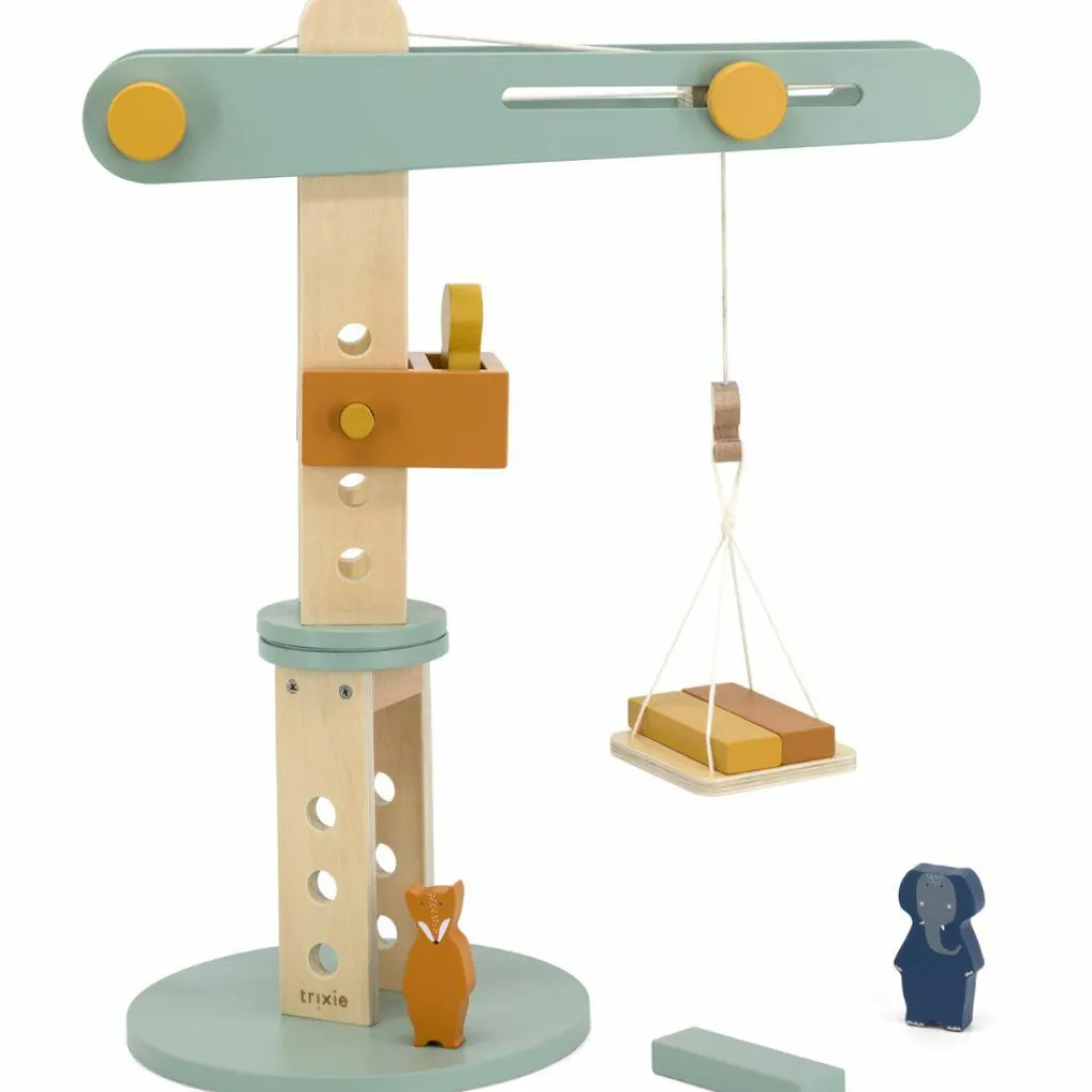 Outlet Grue de construction en bois All animals Petites Voitures, Véhicules Et Circuits