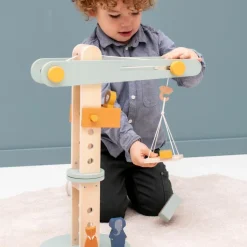 Outlet Grue de construction en bois All animals Petites Voitures, Véhicules Et Circuits