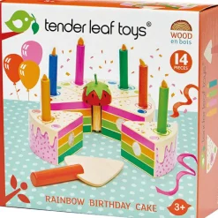 Discount Gâteau d'anniversaire arc-en-ciel à découper Dînette Et Aliments Factices