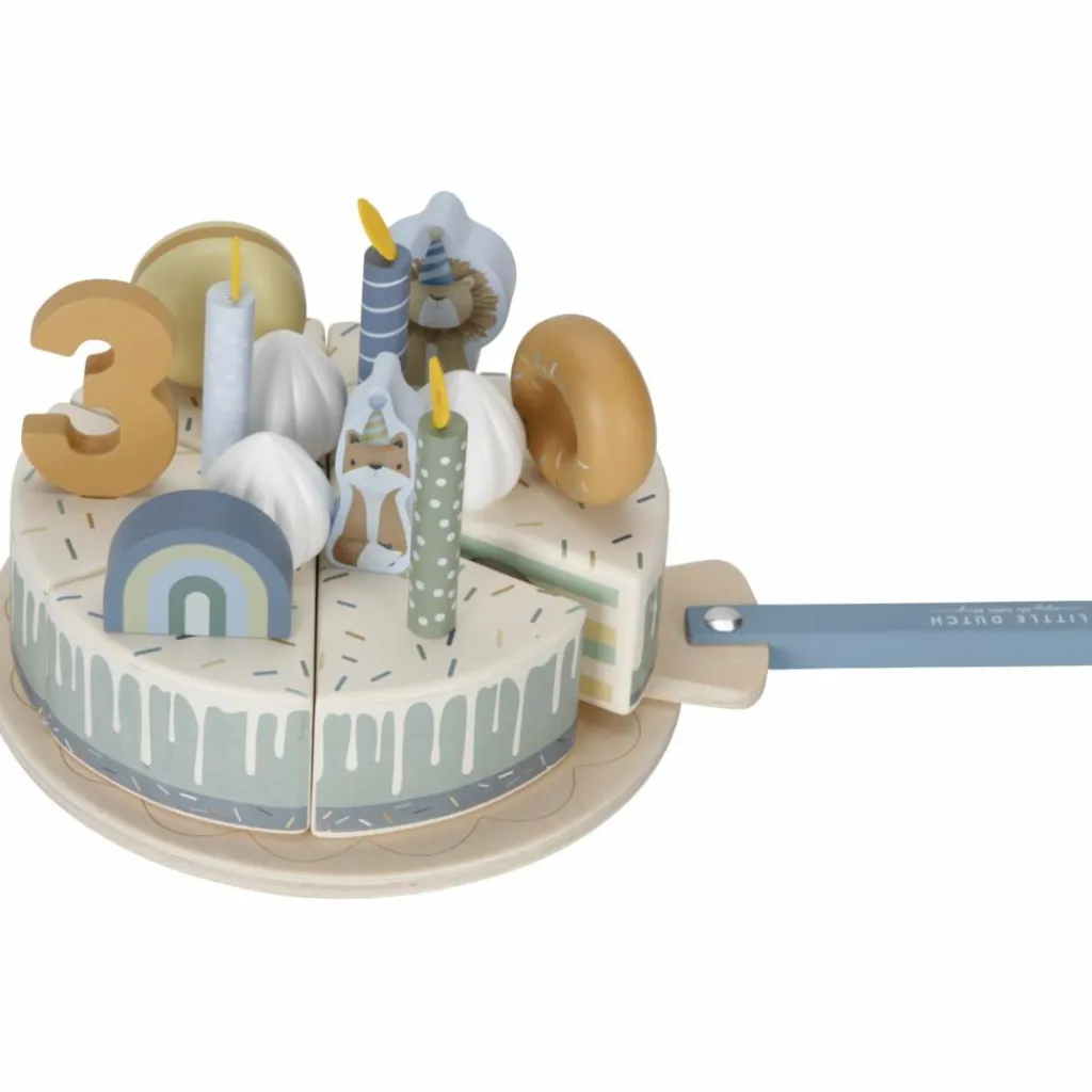 Sale Gâteau d'anniversaire Bleu Dînette Et Aliments Factices