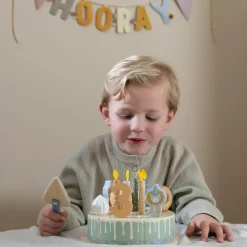 Sale Gâteau d'anniversaire Bleu Dînette Et Aliments Factices