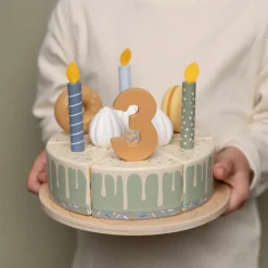 Sale Gâteau d'anniversaire Bleu Dînette Et Aliments Factices