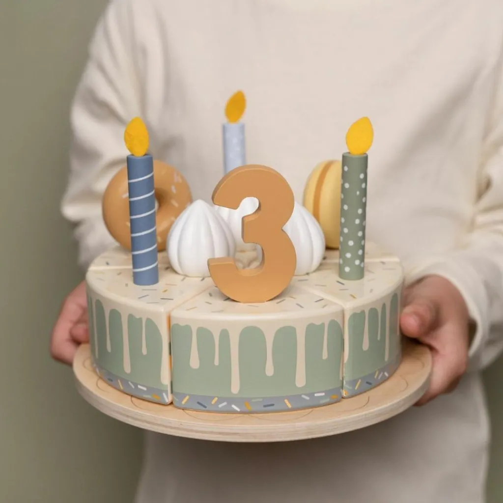 Sale Gâteau d'anniversaire Bleu Dînette Et Aliments Factices