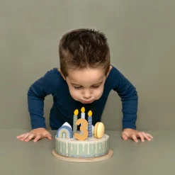 Sale Gâteau d'anniversaire Bleu Dînette Et Aliments Factices