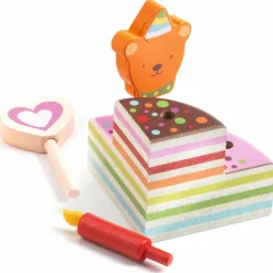 New Gâteau en bois Happy Birthday Dînette Et Aliments Factices