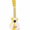 Hot Guitare Jaune-Blanc Instrument De Musique
