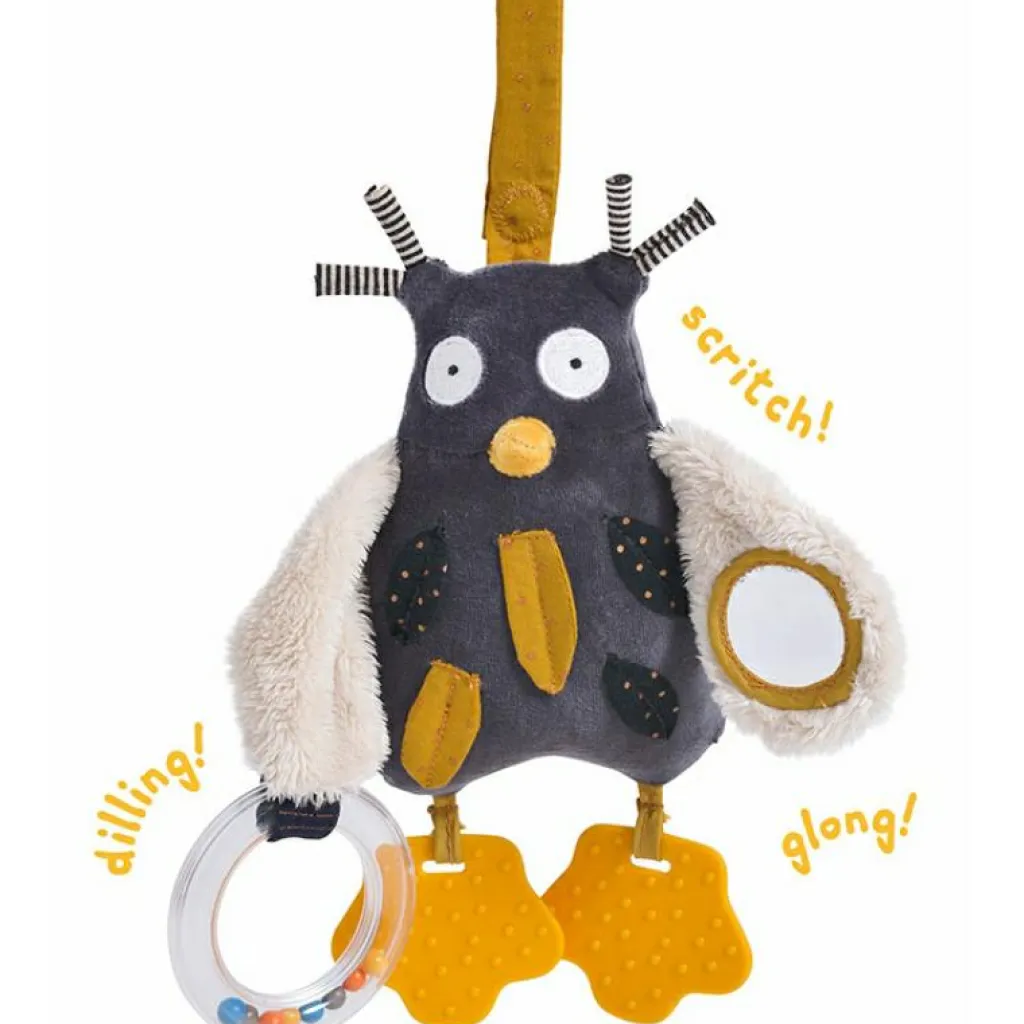 Clearance Hibou d'activités à suspendre Les Moustaches Peluche D'Activités
