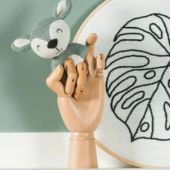 Best Hochet anneau de dentition biche en tricot vert cendre Jouet / Anneau De Dentition