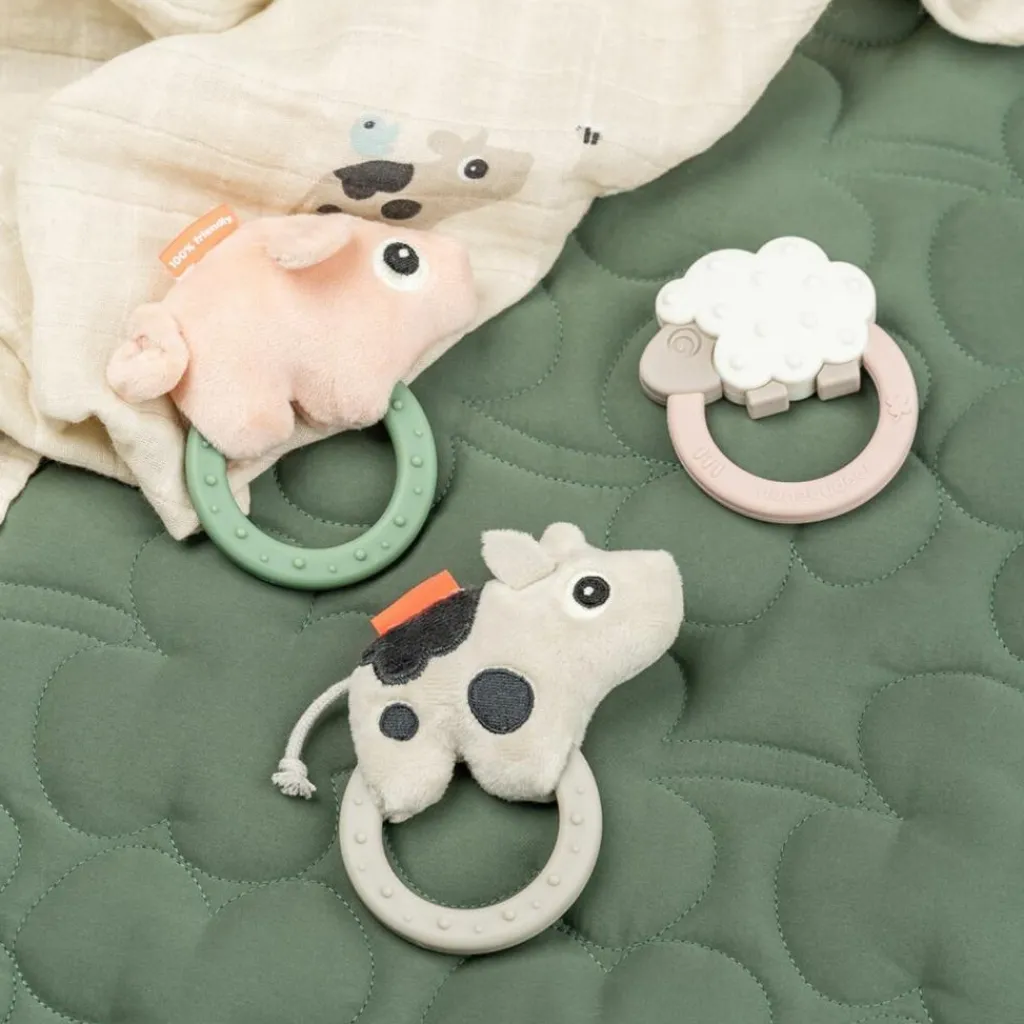 Hot Hochet avec anneau de dentition Dotti Sable Jouet / Anneau De Dentition